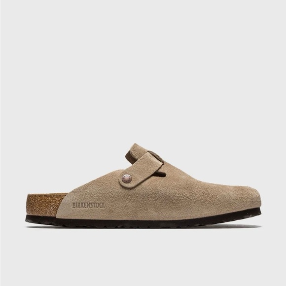 Birkenstock Boston Men's Suede Clogs - Taupe - Size 45, US M12 - Picture 3 of 10